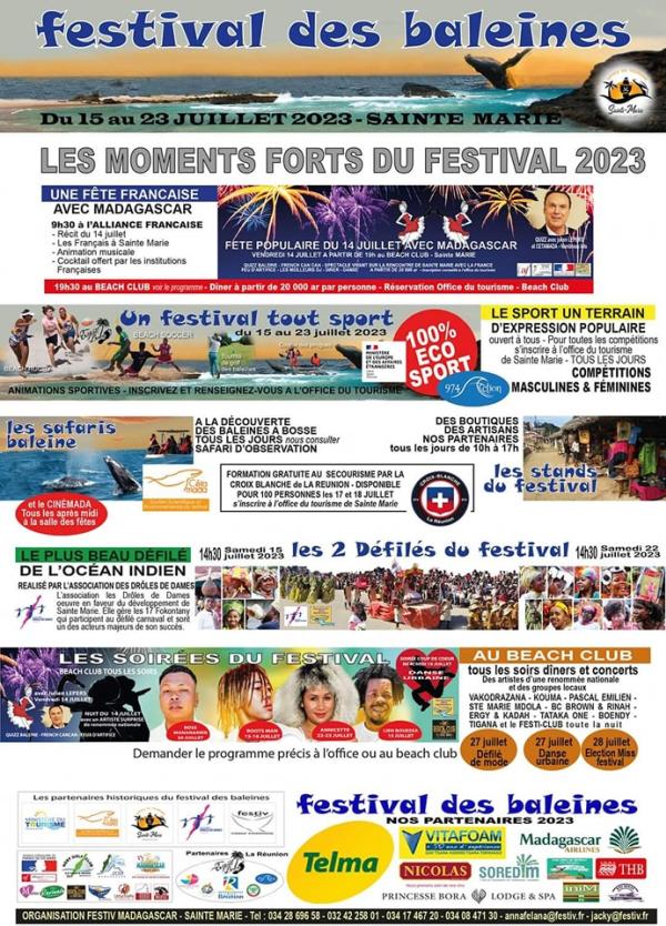 Le programme officiel du Festival des Baleines 2023